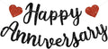 BEISHIDA Pre-Strung Glitter Black Happy Anniversary Banner Wedding Decor | by Beishida