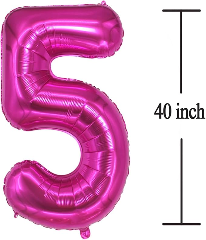 Jonhamwelbor 15 Balloon Number Hot Pink 15 Foil Mylar Jumbo Giant Big Large 51 - Image 3