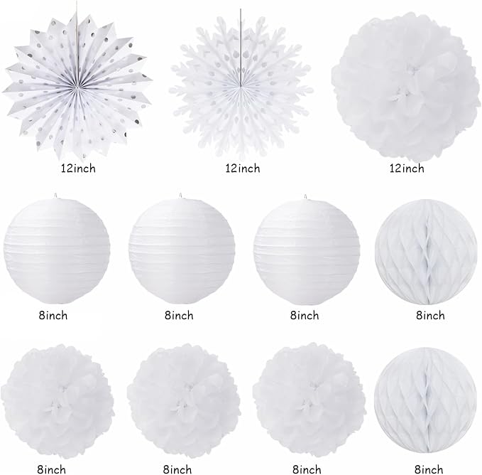 Winter-Wonderland Christmas-Snowflake White Party-Decorations - Image 7