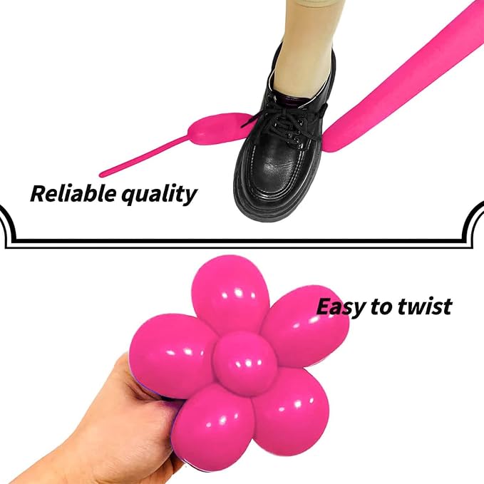 Hot Pink Long Balloons Premium 260 Twisting Balloons Animals Magic - Image 4