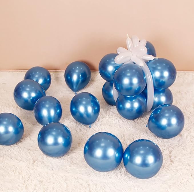 Metallic Blue Balloons, Birthday Decoration, Wedding Party, Baby Shower - Image 6
