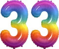 Number 33 Balloons for 33rd Birthday Party Decorations, 0-100 Large No.33 by Joycard