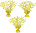PMU 3 Pack Bursting Star Metallic Foil Spray Centerpiece- Macaron Yellow by PMU