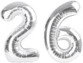 Number Balloons Silver 26 Balloon 40 inch by Enyeopd