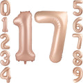 40 Inch Caramel Foil Number 17 Balloon by TNCDJKPA