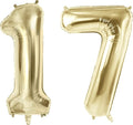 Number 17 Balloons for 17th Birthday Party Decorations, 40 Inch 0-100 by Joycard