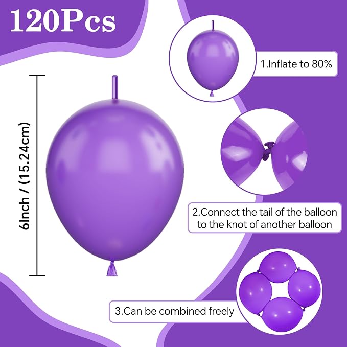 Purple Link Balloons - Image 2