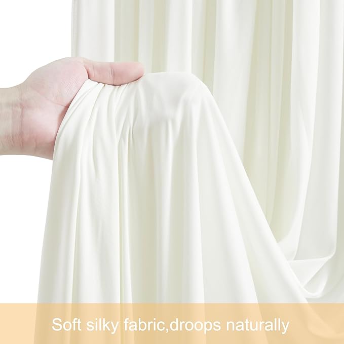 10x12 Ivory Backdrop Curtains for Wedding Party Wrinkle Free Backdrops Curtain - Image 6