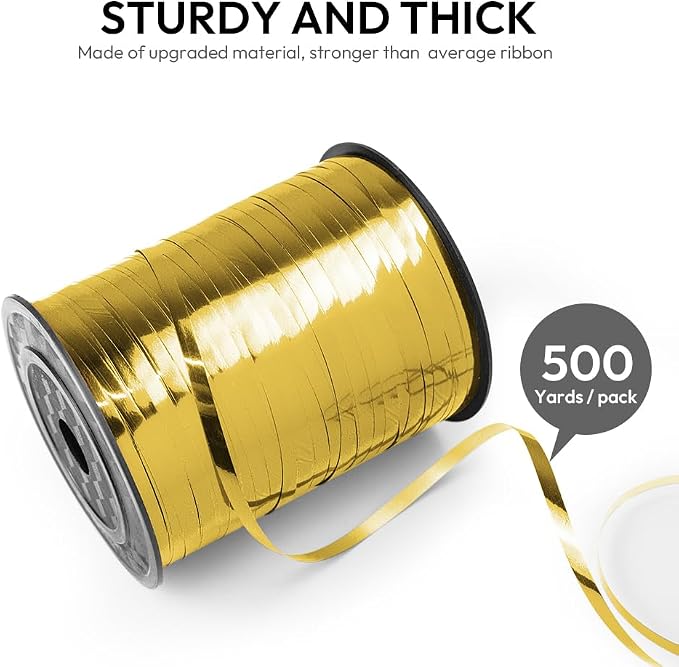 500 Yards Curling Ribbon for Gift Wrapping, 3/16" Balloon String for Christmas - Image 2