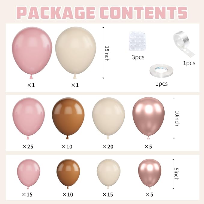 Dusty Pink Balloon Arch, Boho Balloon Garland - Image 2