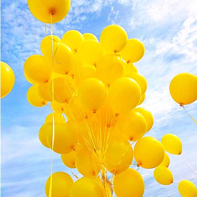 KBZVNAF Yellow Balloons Latex Party Balloon - Image 7