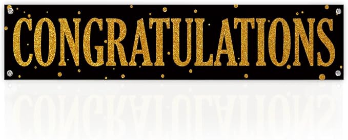 Congratulations Banner Decor, Elegant Celebration Decoration by Unknown