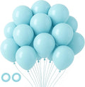 Voircoloria 105pcs Pale Aqua Party Latex Balloons, 12inch | by Voircoloria
