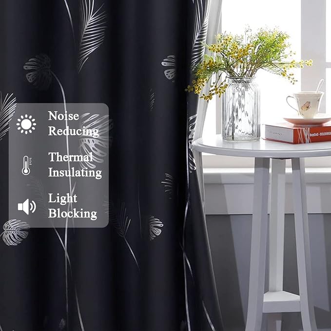 Grey Blackout Curtain for Dining Room 100W x 96L Inch Long Thermal Insulated - Image 6