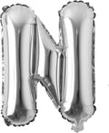 16" inch Single Silver Alphabet Letter number Balloons Aluminum Hanging Foil by REIANS