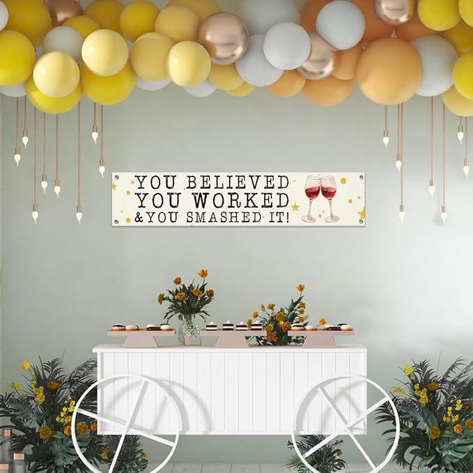 Congratulations Banner Decor, Elegant Motivational Hanging Sign - Image 4