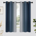 Yakamok Ombre Curtains Navy Blue and Greyish White by Yakamok