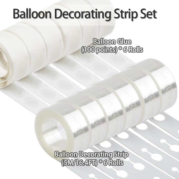 Balloon Arch Kit 98.5ft Balloon Tape & 600pcs Balloon Glue Point - Image 2