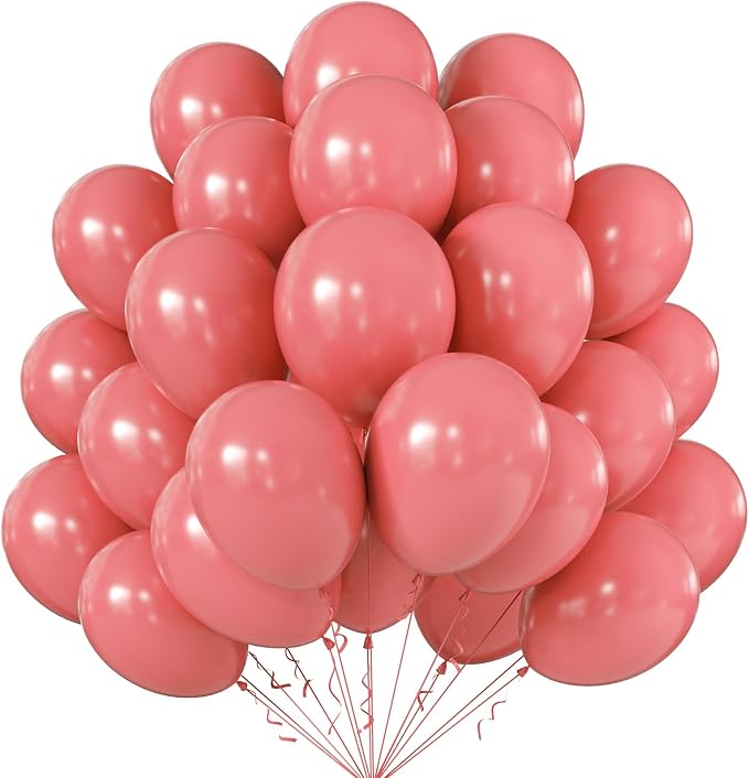 12 Inch Coral Coral Red Balloons, Baby Shower, Graduate Party Decorations by KALOR
