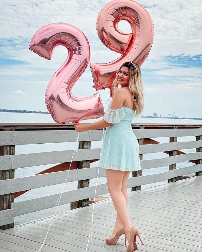 Numbers 15 Balloon 40Inch Rose Gold Balloons - Image 4