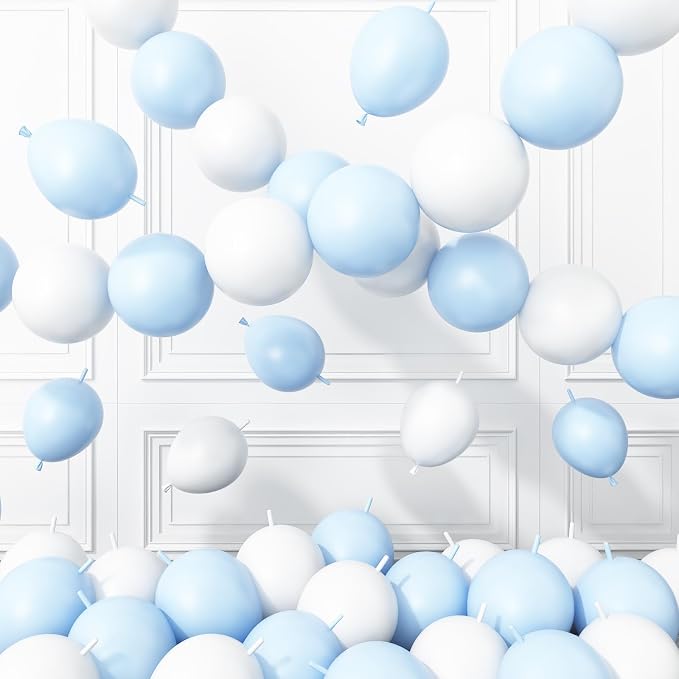 Blue White Link Balloons by BTZO