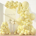 Amandir 153pcs Pastel Yellow Balloons Arch Garland Kit Different Sizes 18 12 10 by Amandir