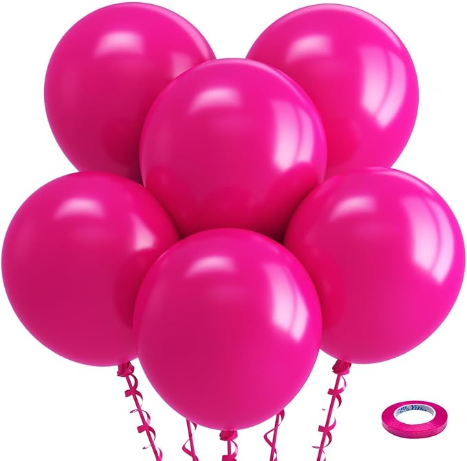 Bezente Hot Pink Balloons 18 Inch 30 Pack Latex Large Thick | Hot Pink Big by Bezente