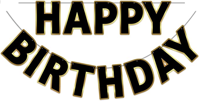 Pre-Strung Happy Birthday Banner by LITAUS