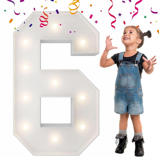 3FT Light Up Numbers Letters, Marquee Light Up Letters, Giant Mosaic Balloon by MerryMosaics