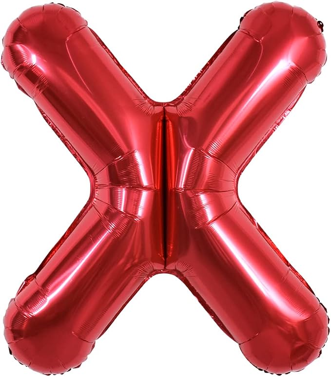 TONIFUL 40 Inch Large Bright Red Letter Balloons A-Z, Giant Jumbo Helium Foil by TONIFUL