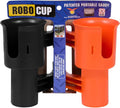 Patented Clamp On Boat Cup Holder |Multifunction Dual Drink Caddy by RoboCup