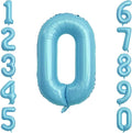 Pearlescent Blue Number 0 Balloon 40 Inch, Giant Light Blue Foil Number 0 by Unknown