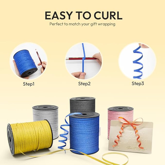 500 Yards Curling Ribbon for Gift Wrapping, 3/16" Balloon String for Christmas - Image 6
