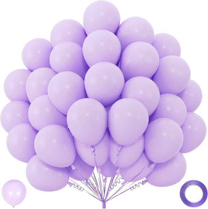 40pcs 12 Inch Pastel Purple Balloons, Matte Macaron Lavender Lilac Balloons | by ZizasAry
