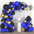 Blue Black Gold Balloon Garland Arch Kit by PASOCON