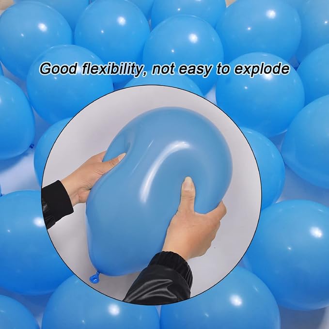 300 Pack Light Blue Balloons 12 inch Blue Latex Party Balloon Bulk - Image 3