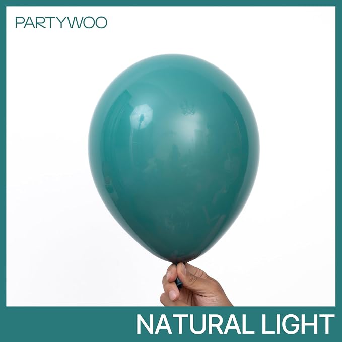 PartyWoo Slate Blue Balloons 50pcs Dusty Blue Boho Neutral Color | 12 Inch - Image 2