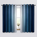 Yakamok Ombre Curtains Blue and Greyish White by Yakamok