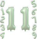 40 Inch Olive Green Number 11 Balloon by TNCDJKPA