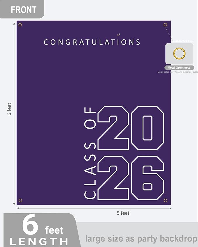 Class of 2026 Graduation Banner 5X6feet - Image 4