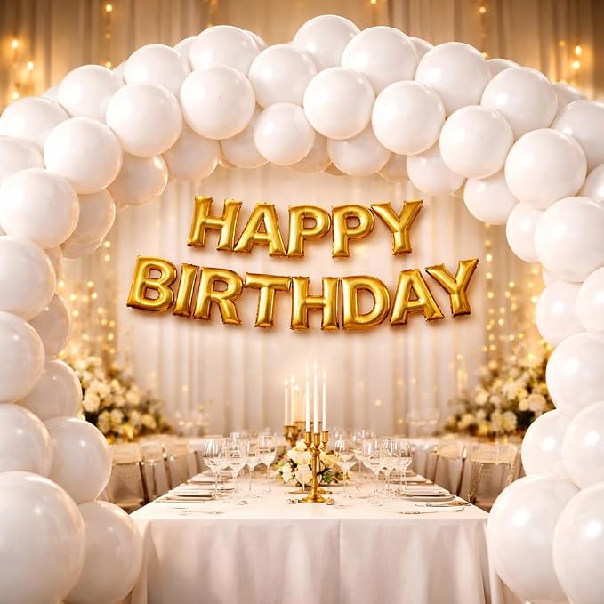 White Balloons 100 Pack, Latex Party Balloons, 12 Inch Round Helium Balloon - Image 7