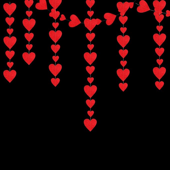 Valentines-Day Party Decorations Red Heart-Garland - 52ft Special Night - Image 7