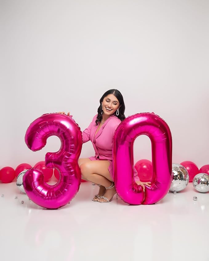 Hot Pink 30 Balloon - Image 3