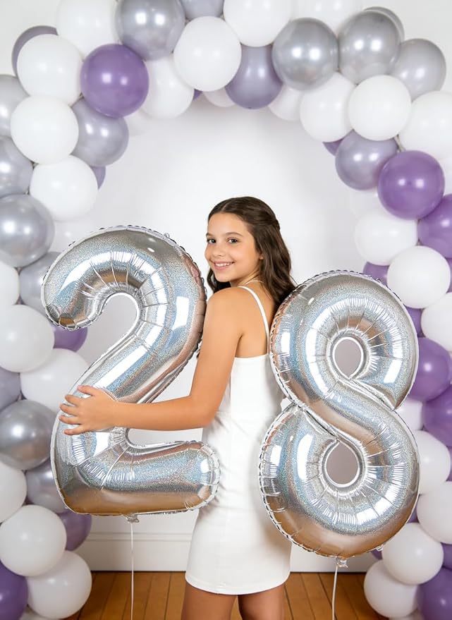Laser Silver 7 Balloon - Image 3