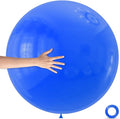 5Pcs Blue Big Balloons 36 Inch, Round Large Latex Party Balloons by Qikoolaa