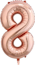 40 Inch Rose Gold Number 8 Balloon, Giant Number Balloons, Birthday Decor | by Unknown