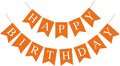 Orange Happy Birthday Banner Birthday Sign by Hooqict