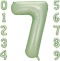 Sage Green 7 Number Balloon, Olive Green 7 Balloons 40 Inch Large Helium Foil by BBPOOL
