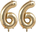 Light Gold Number 66 Foil Balloons 40 Inch Champagne Gold 66 Mylar Balloon | by ANGEL+Q+HOUSE