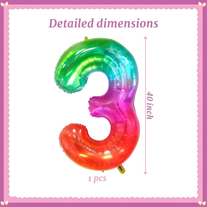 40 Inch Jelly Number 3 Balloon Suitable - Image 2